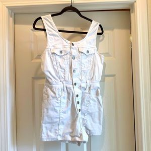 White denim romper